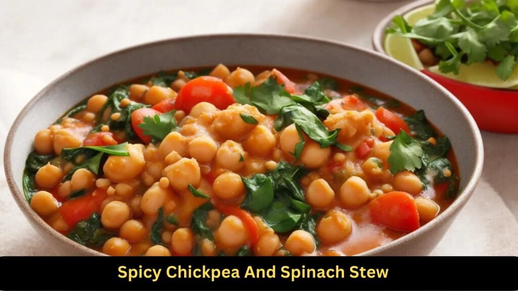 Spicy Chickpea and Spinach Stew For Weight loss